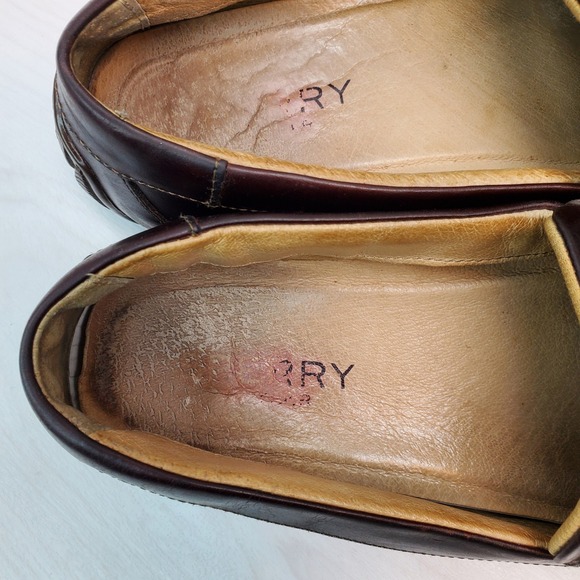 Sperry Top Sider Mens 11.5 M Leather Brown Loafer Driving Shoes STS10725 - Picture 7 of 11